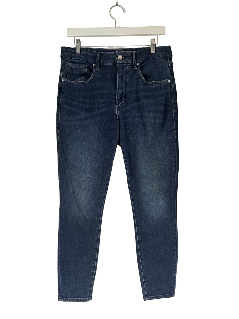 Good American Good Legs Crop Navy Skinny Jeans Size 14/32